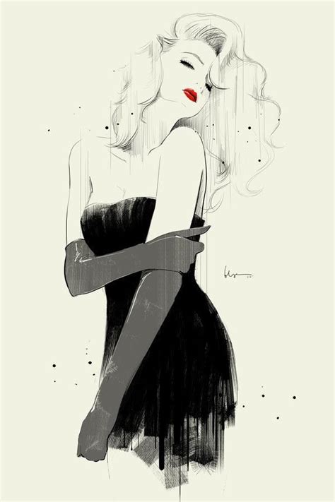 Black And White Fashion Illustration Pictures Photos And