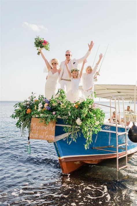 Organize your wedding in greece. Modern & fun, beach wedding in Greece | Boat wedding ...