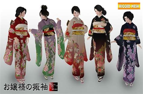 2012new Mesh Kimonofurisode Kimono Women Fashion