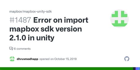 Error On Import Mapbox Sdk Version In Unity Issue Mapbox Mapbox Unity Sdk Github