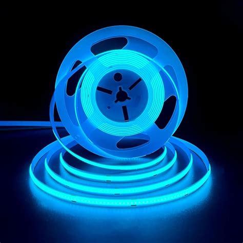 Hamrvl Cob Led Strip Lights Ice Blue Dc12v 164ft5m