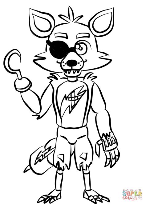 Fnaf Foxy Coloring Page Free Printable Coloring Pages