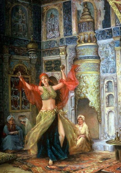 Beautiful Dance In The Harem Inside The Harem Painting Print Canvas