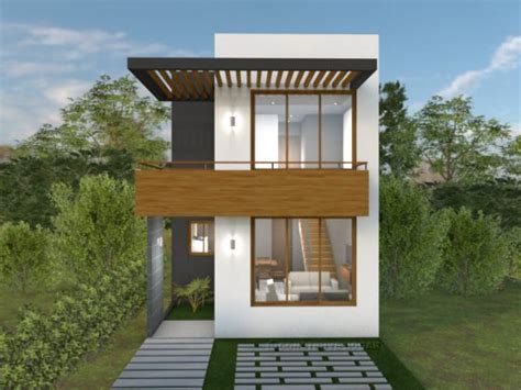 De nuestro lado derecho, vemos un medio.casa de 3 pisos, fracc. Plano de casa de dos pisos para terreno pequeño con diseño ...