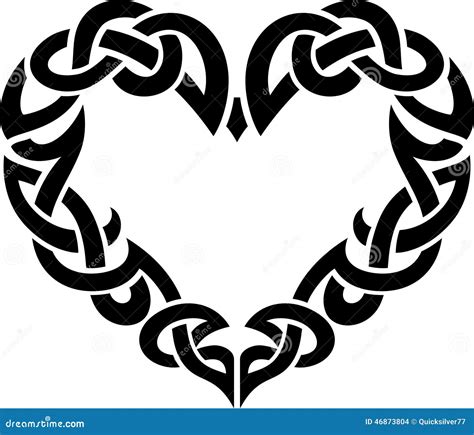 Celtic Abstract Heart Border Stock Illustration Image 46873804