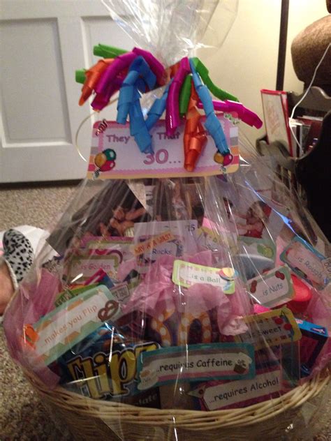 Perfect 30th birthday present ideas for sister or cousin. 30th birthday basket. They say turning 30... | 30th ...