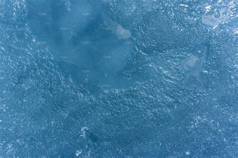 Texture Of Ice On A Winter Lake In Nature Stock Photos ~ Creative Market