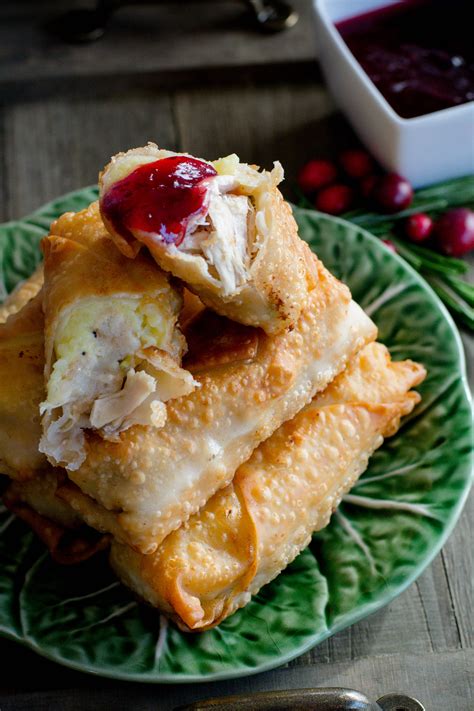 In a large nonstick skillet, cook sausage over medium heat until no longer pink; Thanksgiving Egg Rolls - What the Forks for Dinner?