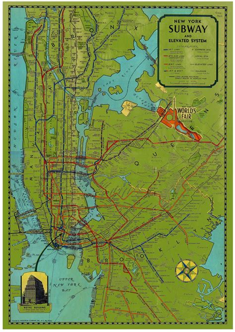Large Vintage New York Subway Map By Palmerluka On Etsy