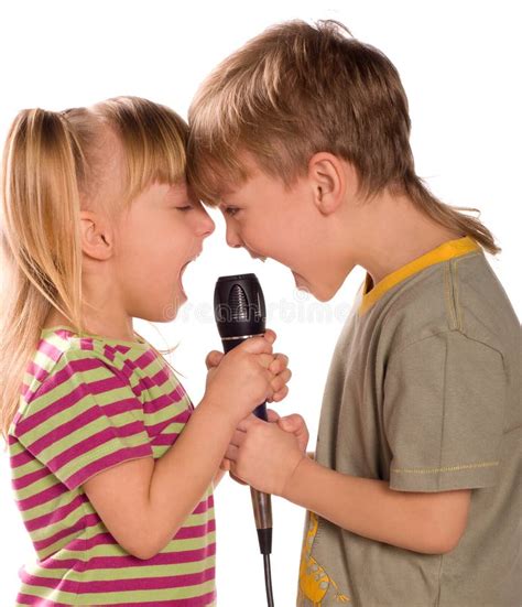 Singing Child Stock Image Image Of Expression Karaoke 13745289