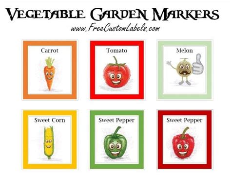 Printable Vegetable Garden Markers Free Instant Download