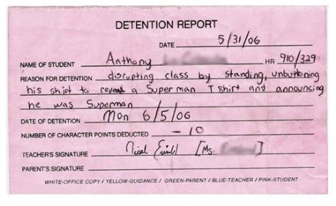 funny detention slip by cullionlyvulter on deviantart