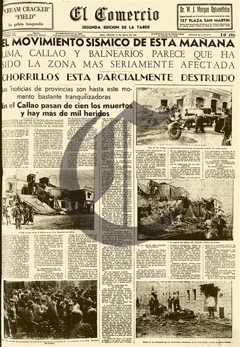 O governo brasileiro manifesta ao governo e ao povo do peru sua solidariedade pelas perdas causadas pelo terremoto de 6,9 graus na escala richter que atingiu a região de ica no dia 28. A 75 años del terremoto que azotó Lima y el Callao | Blogs ...