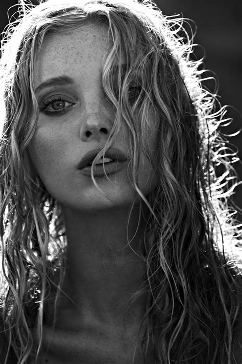 Elsa Hosk Blonde Women Face Wet Hair Freckles Curvy Model Swedish Women Hair In Face