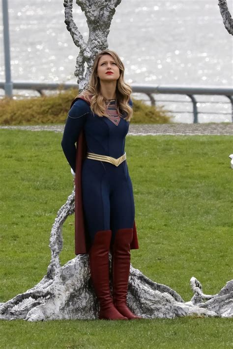 Melissa Benoist Spotted While Filming A Battle Scene For Supergirl In