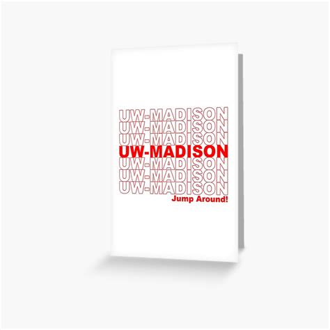 Uw Madison Thank You Design Greeting Card By Abbycody13 Redbubble