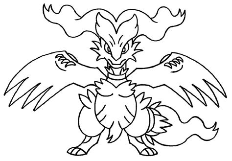 Reshiram Pokemon Coloring Page