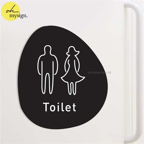 Jual Tulisan Toilet Wc Sign Board Akrilik Tempel Dinding Papan Acrylic
