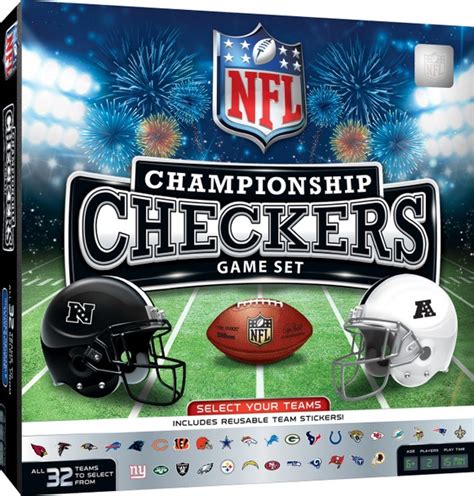 Nfl All Teams Checkers Board Game