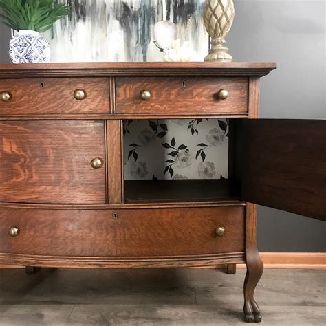 Antique Tiger Oak Buffet General Finishes 2018 Design Challenge