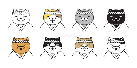 Cat Vector Kitten Icon Logo Head Face Pet Calico Breed Cartoon