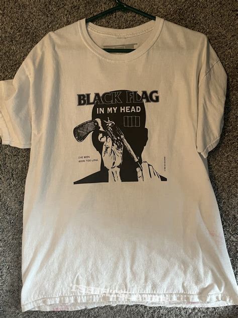 Black Flag In My Head Tee Shirt Tshirtslayer Tshirt And Battlejacket