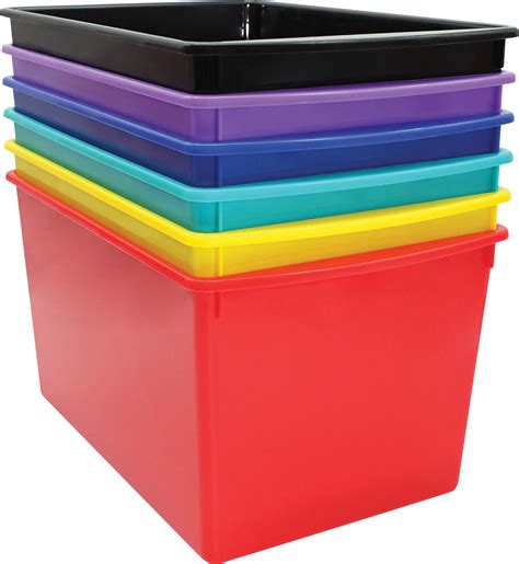 Bold Colors Plastic Multi Purpose Bins Set Of 6 Tcr2088639 Teacher