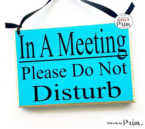 8x6 In A Meeting Please Do Not Disturb Custom Wood Sign Spa Salon