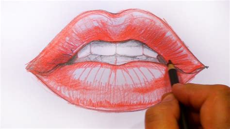 Now that these mouths are almost drawn, you can now sketch out the shapes of the bottom lips. How to Draw Red Lips - Speed Drawing | MAT - YouTube