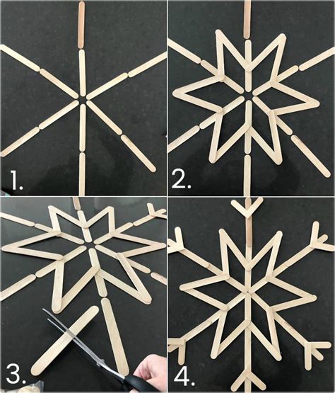 How To Make An Easy Popsicle Stick Snowflake Wreath Kids Craft