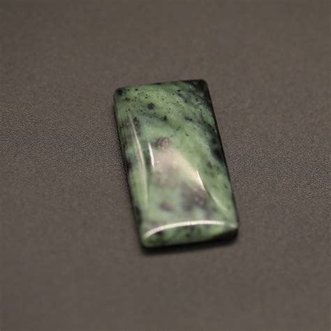 Nephrite Jade Cabochon Rectangle Pendant Stone Green Etsy