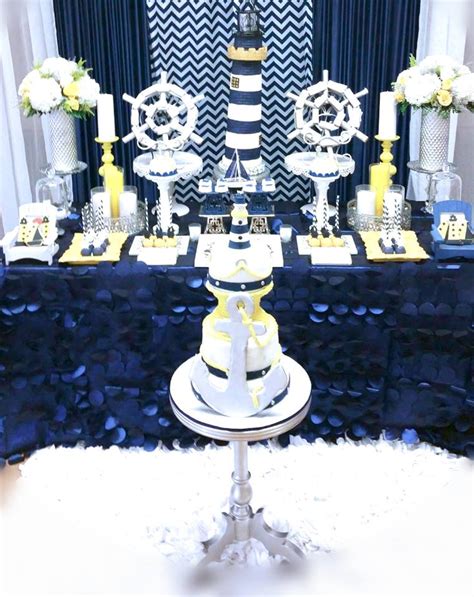 Blue And White Nautical Baby Shower Baby Shower Ideas Themes Games
