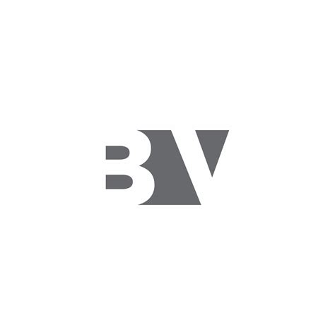 Bv Logo Monogram With Negative Space Style Design Template 2772634