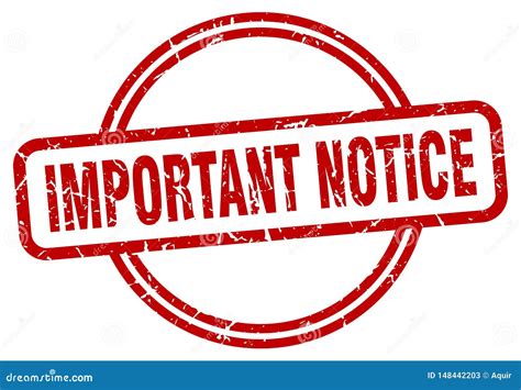 Important Notice Stamp Stock Vector Illustration Of Stamp 148442203