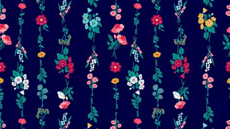 Download Wallpaper 2048x1152 Flowers Pattern Bouquets
