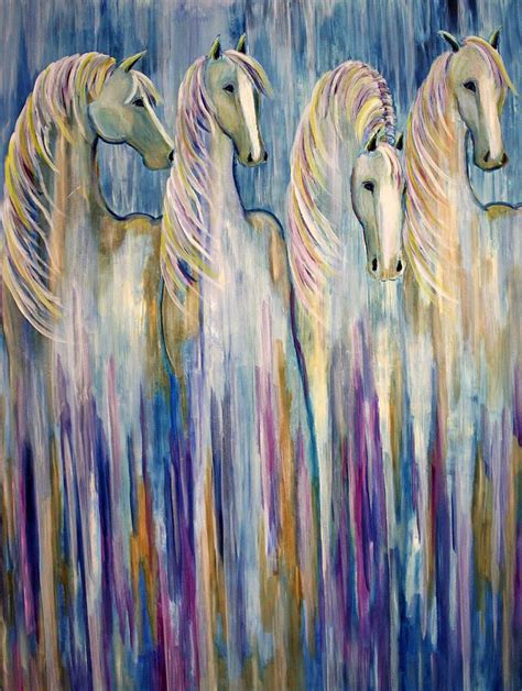 Horses Abstract Horse Painting Equine Art Horse Art