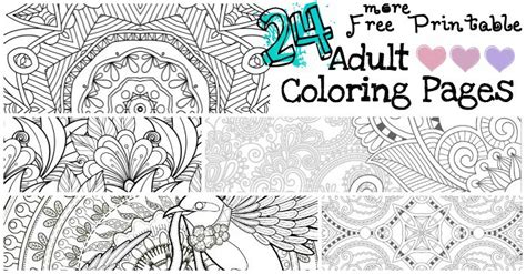 24 More Free Printable Adult Coloring Pages Nerdy Mamma