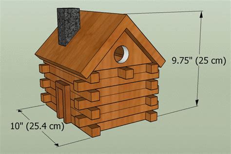 We have customizable floor plans. Free Bird House Plans (Log Cabin) - EASY Homemade Bird Box ...