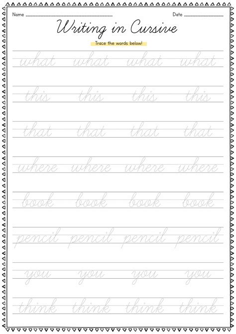 Cursive Handwriting Worksheets For Adults