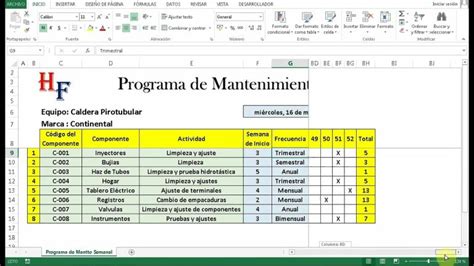 Bitacora De Mantenimiento De Maquinaria Pesada Excel Actualizado