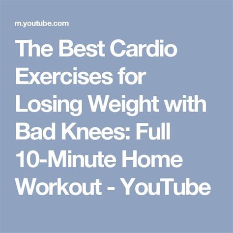 The Best Cardio Exercises For Losing Weight With Bad Knees