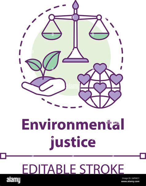 Environmental Justice Concept Icon Equitable Attitude Towards Earth