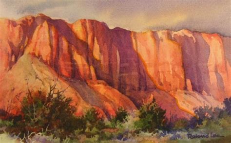 Kayenta Cliffs Painting Of Red Cliffs Roland Lee