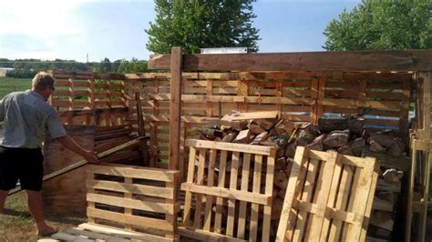 Pallet Firewood Shed Easy Pallet Ideas