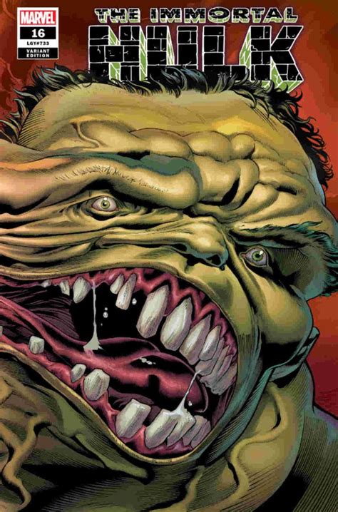 Immortal Hulk 16 2nd Print Variant Now Available For Order Hulk