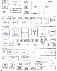 Print out the furniture template and the graph paper sheets. Jean Day Miniatures | Doll house, Cardboard house, Miniatures