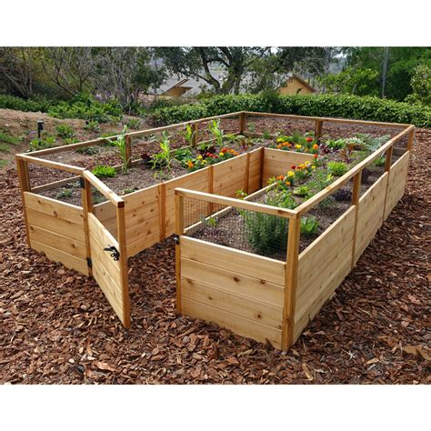 8 X 12 Cedar Complete Raised Garden Bed Kit