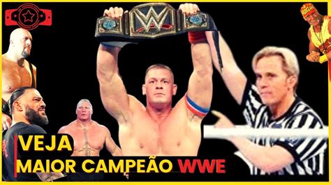 Maior Campeão Da Wwe 2022 John Cena Quem Mais Venceu Na Wwe Wwe Comparação Youtube