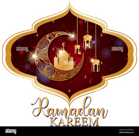 Ramadan Kareem Poster With Traditional Islamic Elements Illustration
