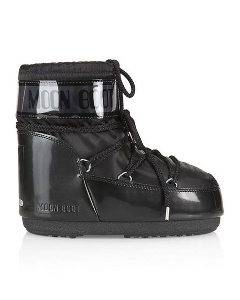 moon boot synthetic icon low glance snowboots in black for men lyst